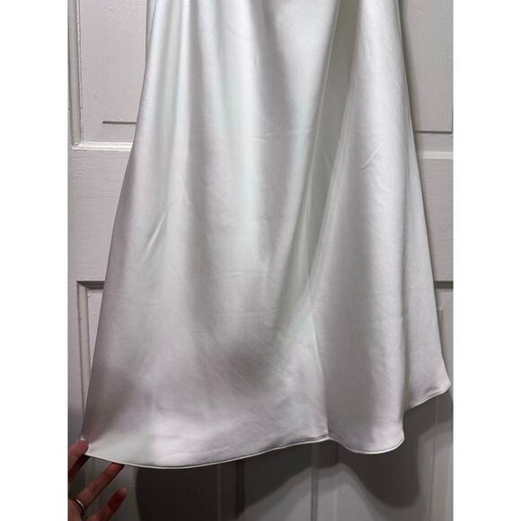 NWT Sachin Babi White Satin Cut Out Open Back Midi Dress Size 6 - Picture 10 of 14